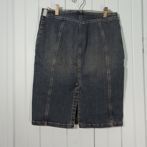 Y2K Versace jeans couture embroidered jeans skirt - Picture 2 of 10